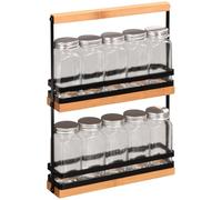 KESPER Étagère à épices 58036 avec 10 pots à épices vides/support à épices/galerie d'épices
