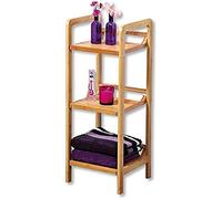 Kesper | Étagère de Salon, matériau : Bambou, Dimensions : 30 x 30 x 70 cm, Couleur : Marron | 19430