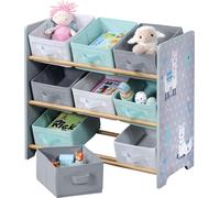 KESPER Etagère pour enfants avec neuf boîtes en tissu, 65 x 60 x 30 cm, motif lama KESPER 17706