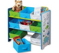Kesper Étagère pour enfants bleu blanc vert Plateau MDF 30 cm x 65 cm x 60 cm