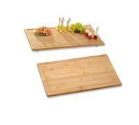 Kesper - Lot de 2 plaques de découpe et de recouvrement - 100 % bois de bambou FSC - 50 x 28 x 4 cm - Couvercle pour plaque vitrocéramique