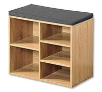 Kesper Meuble à chaussures avec coussin d'assise Bois naturel 51,5 x 29,5 x 48 cm Taille unique