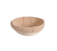 KESPER | Panier à fermentation/panier à pain avec doublure en textile, matériau : rotin, dimensions : Ø 22 x H 8 cm, couleur : naturel | 19730