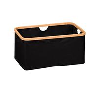 Kesper | Panier de Rangement, Matériel: Bambou, Polyester, Dimension: 54x37x26cm, Couleur: Noir, Marron | 19436