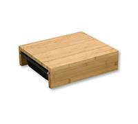 Kesper | Planche à découper avec 2 bols en acier inoxydable | Bambou FSC Bac récupérateur Norme Gastro 1/4, 35 x 29 x 9,5 cm, planche de cuisine durable | 58355