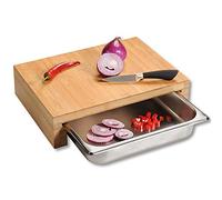 Kesper Planche à découper avec bac de récupération 58354 13 en bambou certifié FSC 37,5 x 27,5 x 9,5 cm