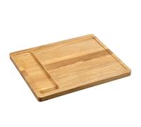 KESPER Planche à découper en bois de chêne | Certifié FSC | Avec creux | Huile BIOFA hydrofuge | 45 × 36 × 2,5 cm | 49301