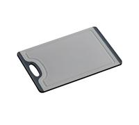 Kesper | Planche à découper, Matériel: plastique (PP/TPE), Dimensions: 29,5 x 19,5 x 0,75 cm, Couleur: gris/noir | 30883