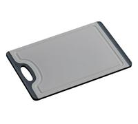 Kesper | Planche à découper, Matériel: plastique (PP/TPE), Dimensions: 36,5 x 24,5 x 0,85 cm, Couleur: gris/noir | 30884