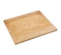 KESPER | Plaque de buffet/couvre-plaque de cuisson avec insert, matériau: bambou, dimensions: 56 x 50 x 4 cm, épaisseur du bois : 1,6 cm, couleur : marron | 58598 13