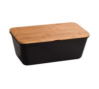 Kesper Portapain Buffet Hôtel Petit-Déjeuner Planche à Pain Bambou Noir 34x20 cm