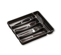 Kesper | Range-couverts - Insert à couverts pour le tiroir, matériau : plastique (PP), dimensions : L 29 x P 33 x 4,5 cm, couleur : gris | 30091
