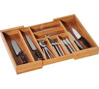 KESPER Range-couverts variable Bambou 5808513 - 6-8 compartiments, extensible 35-58 cm, profondeur 43 cm, hauteur 6,5 cm