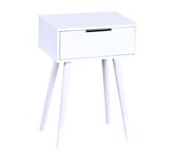 Kesper | Table de Chevet, matériau: Panneau de Fibres certifié FSC, Dimensions: 40x30x59cm, Couleur: Blanc | 15970