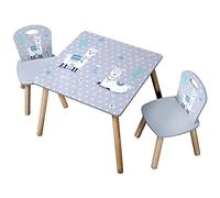KESPER® Table pour enfants avec 2 chaises Alpaka - Ensemble de meubles pour enfants ® | Ensemble de meubles pour chambre d'enfant & aire de jeux | 3 pièces, 1770213