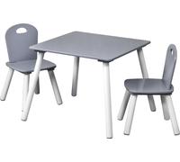 KESPER® Table pour enfants avec 2 chaises grises - Ensemble de meubles pour enfants en | Ensemble de meubles pour chambre d'enfant & aire de jeux | 3 pièces 1773213