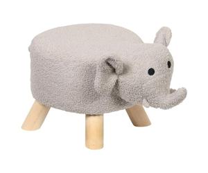 Kesper - Tabouret Design éléphant - env. 47 × 25 × 25 cm - Bois de pin FSC - Polyester - Jusqu'à 50 kg - Monté - 17451
