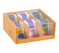 Kesper Boîte à thé 58903 en bambou marron 22 x 21 x 9,5 cm