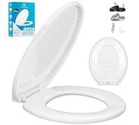 KESSER Abattant de WC avec système d'abaissement automatique - Fonction Quick Release et Softclose - Montage facile - Couvercle de toilette en Duroplast avec fixation en acier inoxydable en forme de O