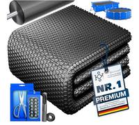 KESSER® Bâche Solaire pour Piscine Ronde Ø 244 cm | Foglio Solaire épaisseur 120 ṁm | La bâche Solaire de Couverture Solaire Peut être coupée | Bâche Solaire de Piscine Feuille, Le Noir, 450 x 220cm