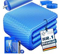 KESSER® Bâche Solaire pour Piscine Ronde Ø 244 cm | Foglio Solaire épaisseur 120 ṁm | La bâche Solaire de Couverture Solaire Peut être coupée | Bâche Solaire de Piscine Feuille, Bleu, 260 x 160cm