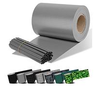 KESSER® Bandes brise-vue en PVC de Rouleau brise-vue Clôture en treillis double opaque | Résistant aux intempéries et au vent | Film de clôture brise-vue jardin Clôture de jardin, gris, 35 m