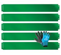 KESSER® Bordure de Jardin Métal | Barrière Pelouse 15m 100x18cm Bordure de Parterre métallique Tôles pour Gazon Palissade Vert