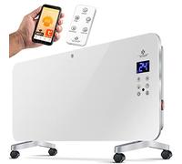 KESSER® Chauffage électrique avec revêtement en verre | Convecteur | Chauffage électrique | Radiateur | Élément chauffant | Écran tactile (Weiß / 2000 Watt)