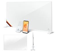 KESSER® Chauffage infrarouge 520W - Aluminium - Économie d'énergie - 2 en 1 Debout et Mural - Électrique avec Détection de Fenêtre Ouverte + Télécommande et Contrôle par Application - Blanc