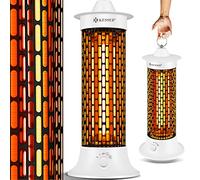 KESSER® Chauffage radiant infrarouge sur pied, 1200W Efficacité énergétique, avec oscillation 360°, IP55, pour terrasse.