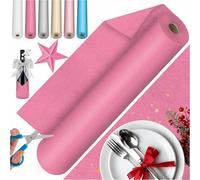 KESSER® Chemin de table en non-tissé moderne - 30 cm x 25 m - Décoration de table pour mariage, anniversaire, baptême, rentrée des classes et toutes les célébrations - Chemin de table lavable,