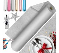 KESSER® Chemin de table en non-tissé moderne - 30 cm x 25 m - Décoration de table pour mariage, anniversaire, baptême, rentrée des classes et toutes les célébrations - Chemin de table lavable