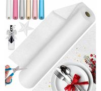 KESSER® Chemin de table en non-tissé moderne - 30 cm x 25 m - Décoration de table pour mariage, anniversaire, baptême, rentrée des classes et toutes les célébrations - Chemin de table lavable,