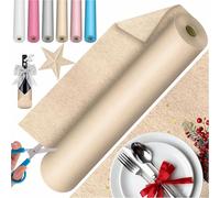 KESSER® Chemin de table en non-tissé moderne - 30 cm x 25 m - Décoration de table pour mariage, anniversaire, baptême, rentrée des classes et toutes les célébrations - Chemin de table lavable,