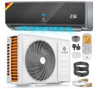 KESSER® Climatiseur fixed Quick Connect Mono Split système Kit 12000 BTU/h + WiFi APP LCD Refroidissement et Chauffage Anthracite