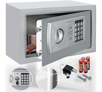 KESSER® Coffre-fort électrique | Epaisseur de Porte 4mm | Coffre-fort électronique | Verrouillage à double Boulon | Coffre-fort mural | Inc. Matériel de Montage - Argent/L - 31x20x20 cm