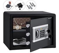 KESSER Coffre-fort électronique | 31 x 20 x 20 cm | Avec boîte à piles | Coffre-fort électronique | 3 x Verrouillage à double boulon | Coffre-fort mural au sol | Coffre-fort à meubles | Éclairage