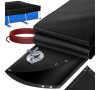 KESSER® Couverture solaire pour piscine Bâche de couverture pour piscine avec câble en acier et tendeur à œillets