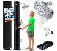 KESSER® Douche solaire 40-60L, produit de l'eau chaude jusqu'à 60°C, inclut un support de douche et un capot de protection