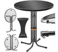 KESSER® Gastro Table Haute Pliante Ø 80 cm - Gastronomie Table de bistrot Ronde - Table de Jardin Pliante résistante aux intempéries - Table de Cocktail Ronde - Résistante à la Chaleur