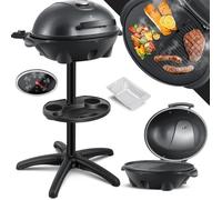 KESSER® Gril électrique | Gril de table 2 en 1 | Barbecue sur gril avec couvercle et pieds