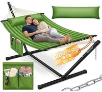 KESSER® Hamac Hill avec Support Coussin Double hamac pour 2 Personnes-Cadre Stable -200 kg de capacité de Charge Intérieur et extérieur XXL Fauteuil Suspendu Double Multi-Personnes