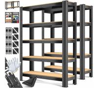 KESSER MASKO® Lot de 2 étagères de Stockage, pour Charges Lourdes, de Cave, Charge maximale 875 kg, enfichable, d'atelier, Cave, Garage, 2X 180x90x40cm