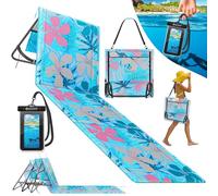 KESSER® Matelas de Plage Pliable avec Dossier réglable - Chaise Longue de Plage Pliable avec Sangle, Sac étanche & Rangement - Chaise Longue pour Plage, Jardin & terrasse 130 kg de Charge