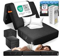 KESSER® Matelas pliant 90 x 200 x 15 cm Matelas d'appoint 3 fois pliable en repose-pieds Matelas pliant en mousse 25kg/m³ extra épais 15cm respirant lavable Housse amovible incluse avec sac de