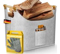 KESSER® Panier à bois de chauffage 60 litres | Sac à bois de cheminée en feutre extra épais | Panier de rangement en feutre