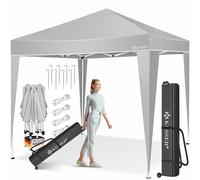 Pavillon KESSER® 3 x 3 m | imperméable | sac de transport à roulettes inclus | système d'encliquetage pop-up | protection UV 50+ | pavillon pliable | tente de jardin | tente de réception | renforts mé