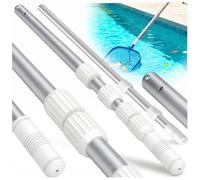 KESSER® Perche télescopique de Piscine en Aluminium Perche de Piscine | Tige pour Le Nettoyage de Piscine en 3 Parties | réglable de 1,20 m à 3,60 m | Résistant aux intempéries et Stable, Argent
