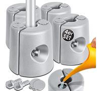 KESSER® Pieds de Sol pour pavillon | Set de 4 Pieds de pavillon remplissables d'eau ou de Sable, en PEHD | Poids de stabilisation pour Pavillons, tentes de Jardin, tentes de réception, Gris Clair