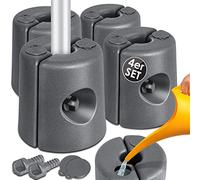 KESSER® Pieds de Sol pour pavillon | Set de 4 Pieds de pavillon remplissables d'eau ou de Sable, en PEHD | Poids de stabilisation pour Pavillons, tentes de Jardin, tentes de réception, Anthracite